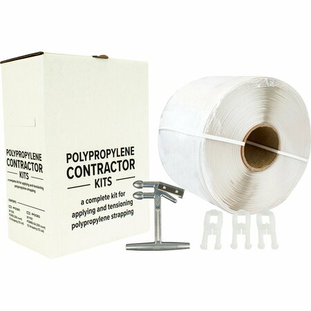 Encore Packaging Polypropylene Strapping Kit for 12, Contractor  Plastic Buckles PP12CB01-PB